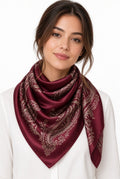 Vintage Paisley Satin Scarf