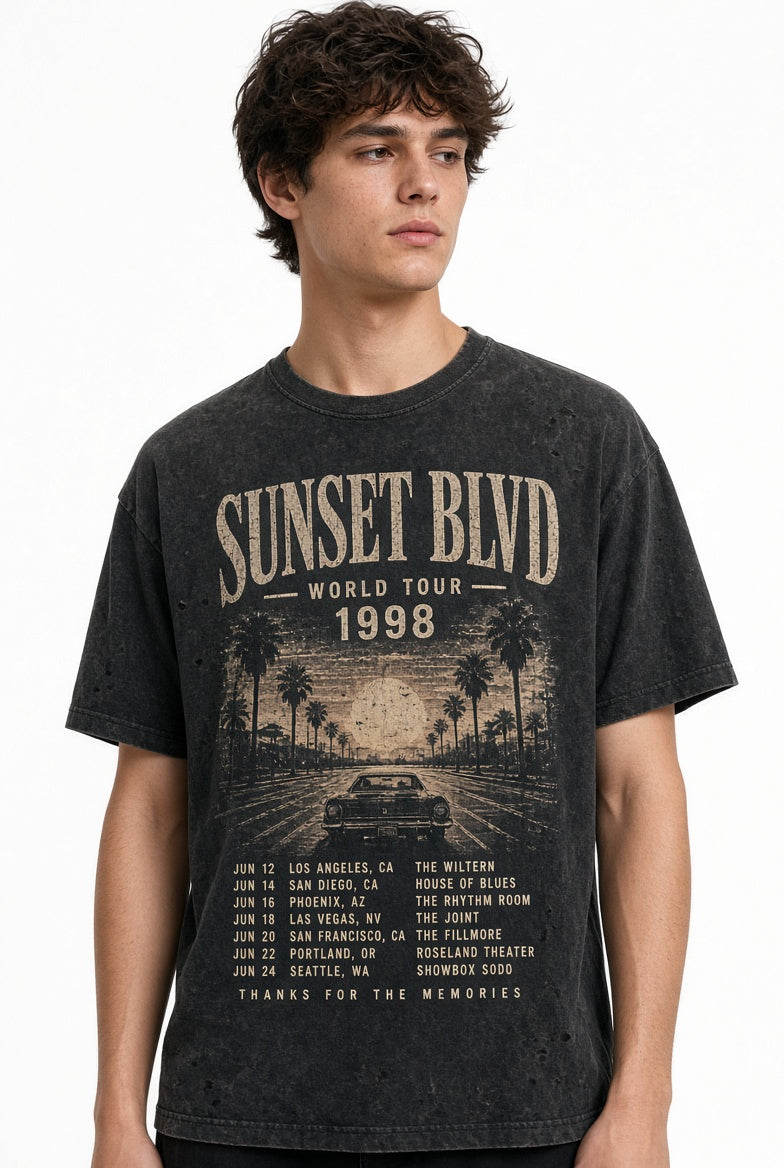 Sunset Blvd World Tour ’98 Vintage Band Tee