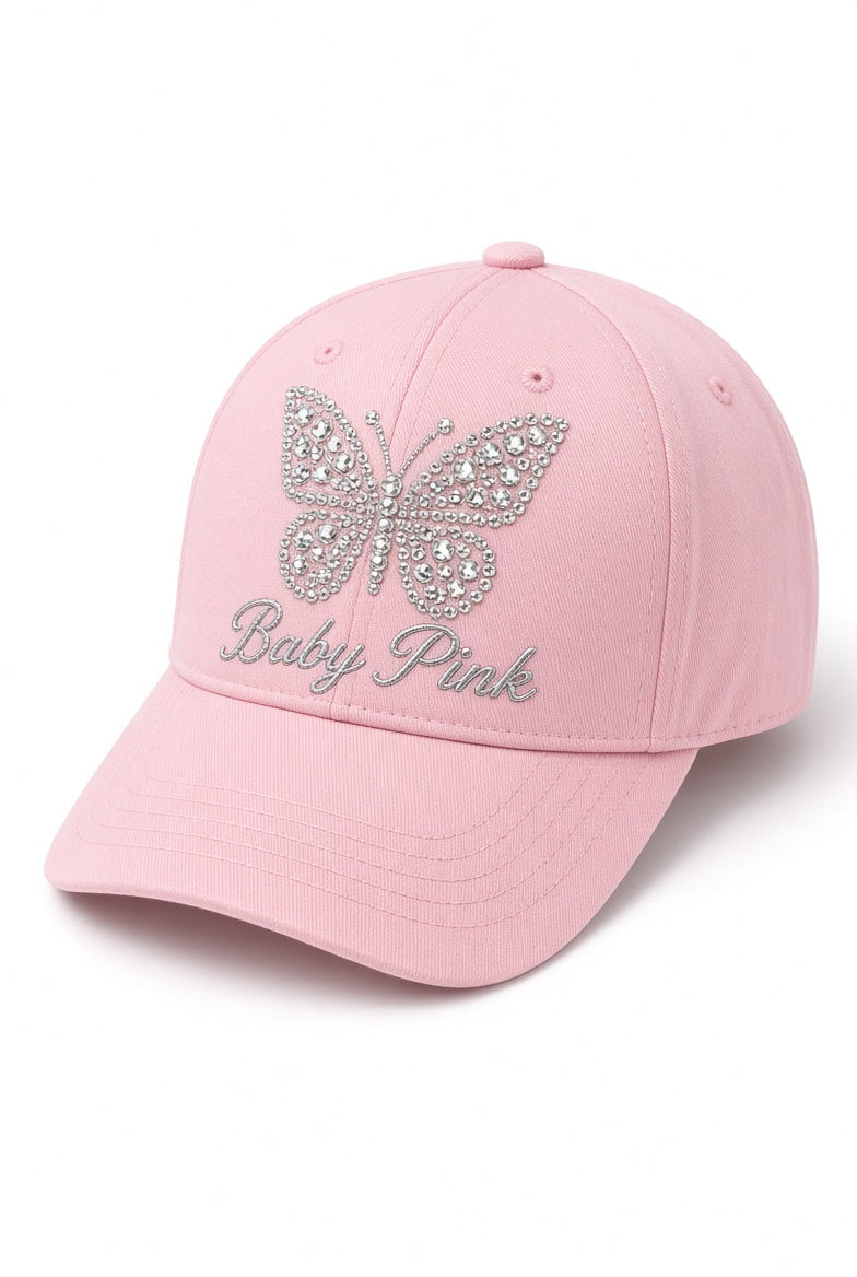Y2K Butterfly Rhinestone Baseball Cap
