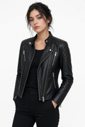 Faux Leather Moto Jacket