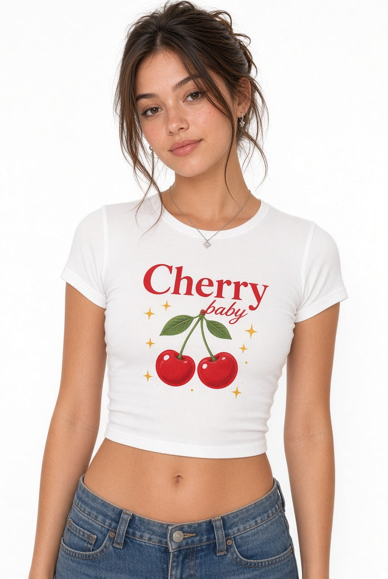Cherry Bomb Y2K Baby Tee
